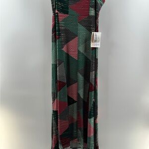 LuLaRoe Elegant Maxi Skirt NWT – Women’s Small Black Multicolor Gold Detail